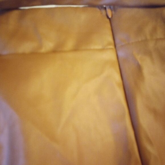 Chicme faux leather camel color pants with belt and zipper closure - Picture 7 of 11
